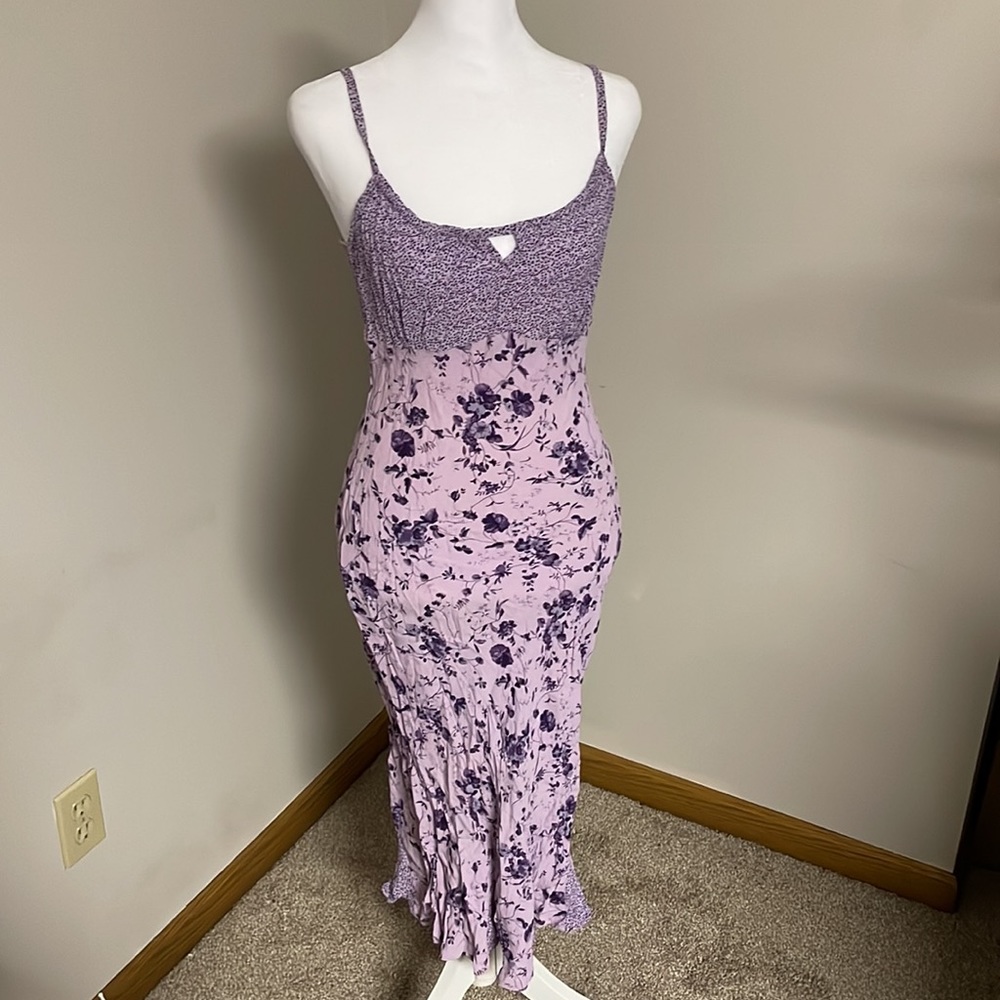 Vintage Rayon Maxi Dress